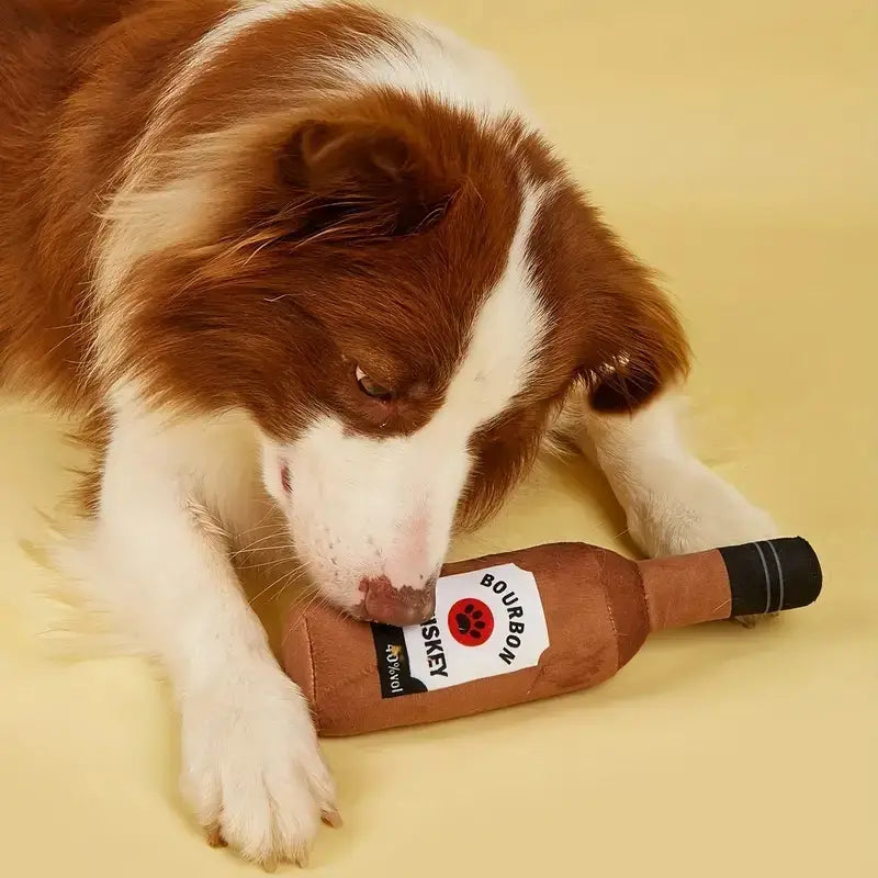 Squeaky Bottle Buddy Plush Toy for Dogs
