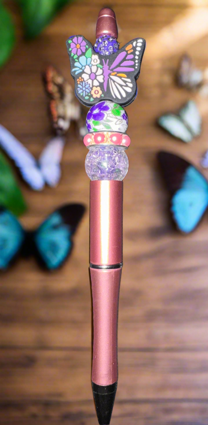 Beaded Butterfly Pens
