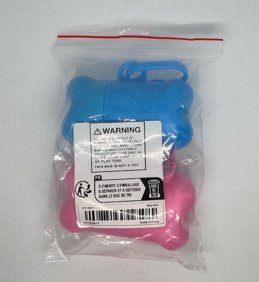 2 PCS Bone-Shape Dog Poop Bag Dispenser