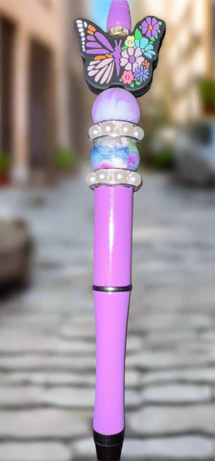 Beaded Butterfly Pens