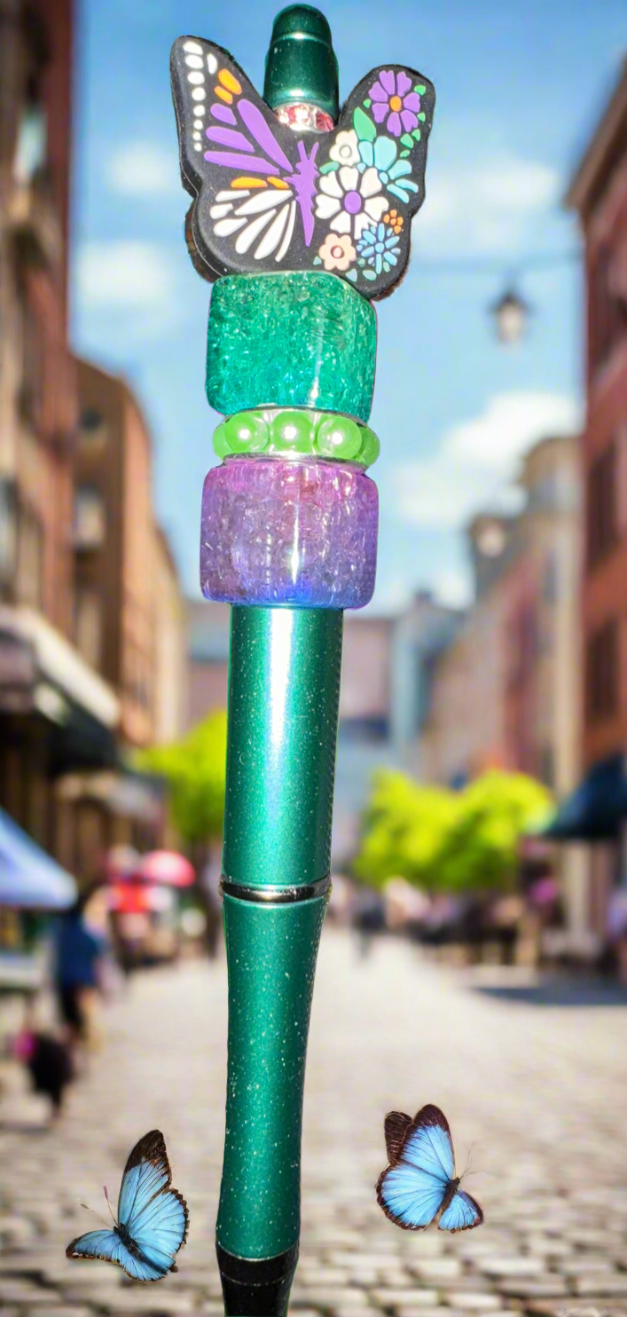 Beaded Butterfly Pens