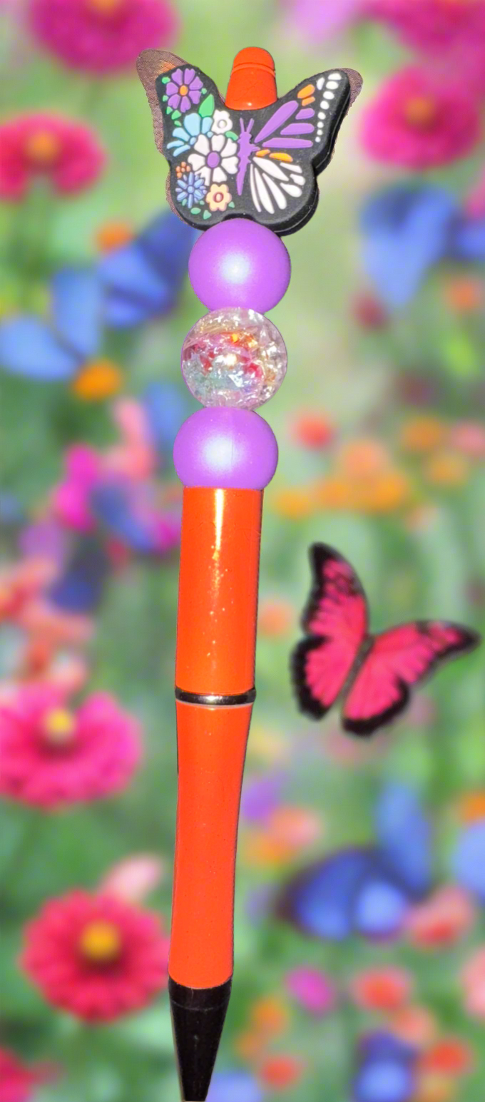 Beaded Butterfly Pens