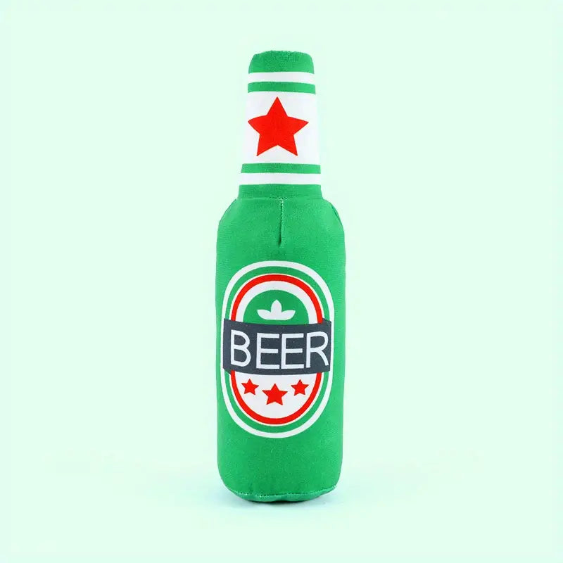 Squeaky Bottle Buddy Plush Toy for Dogs