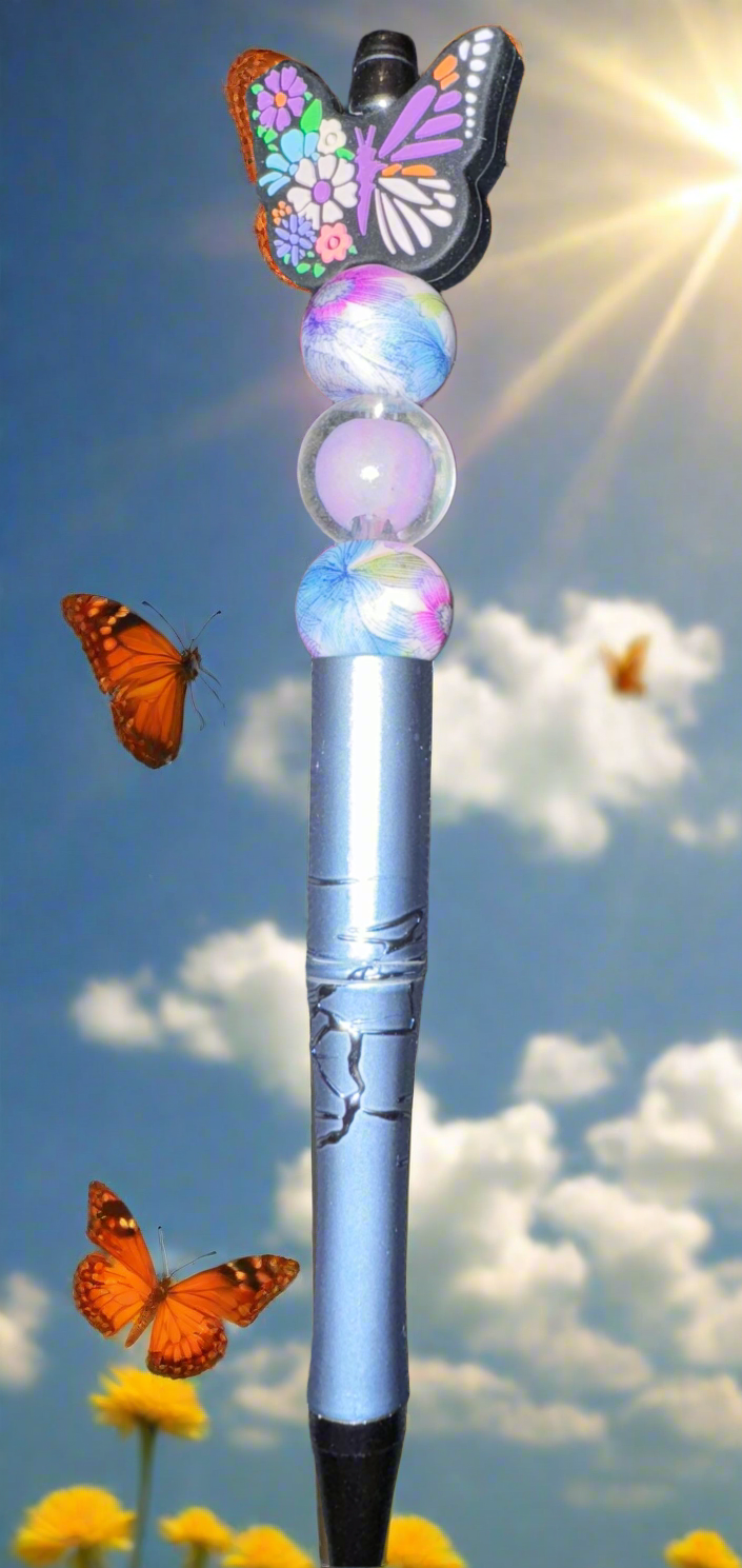 Beaded Butterfly Pens