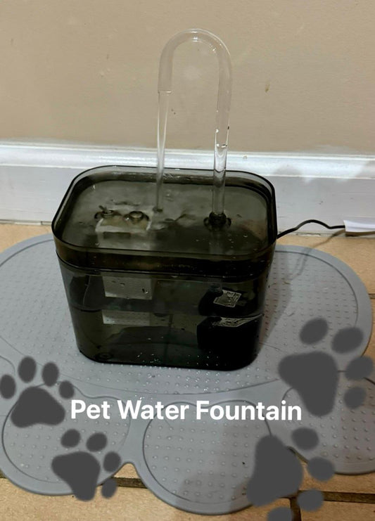 Pet Water Fountain-Black Transparent