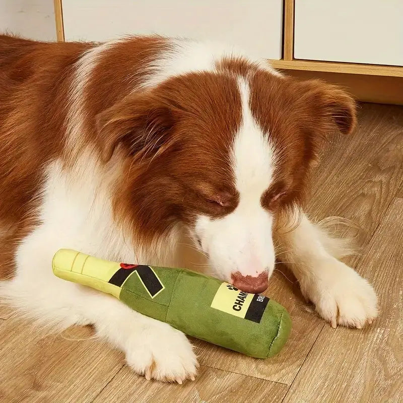 Squeaky Bottle Buddy Plush Toy for Dogs