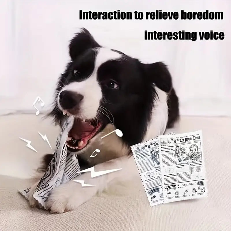 Crinkle Newspaper Toy For Dogs