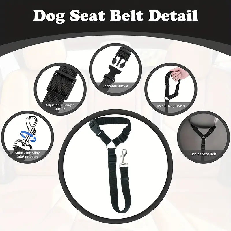 Car Headrest Restraint Adjustable Safety Leads Vehicle Seatbelt Harness